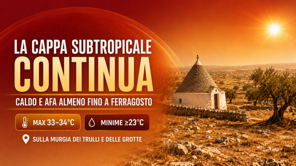 Cappa subtropicale caldo e afa
