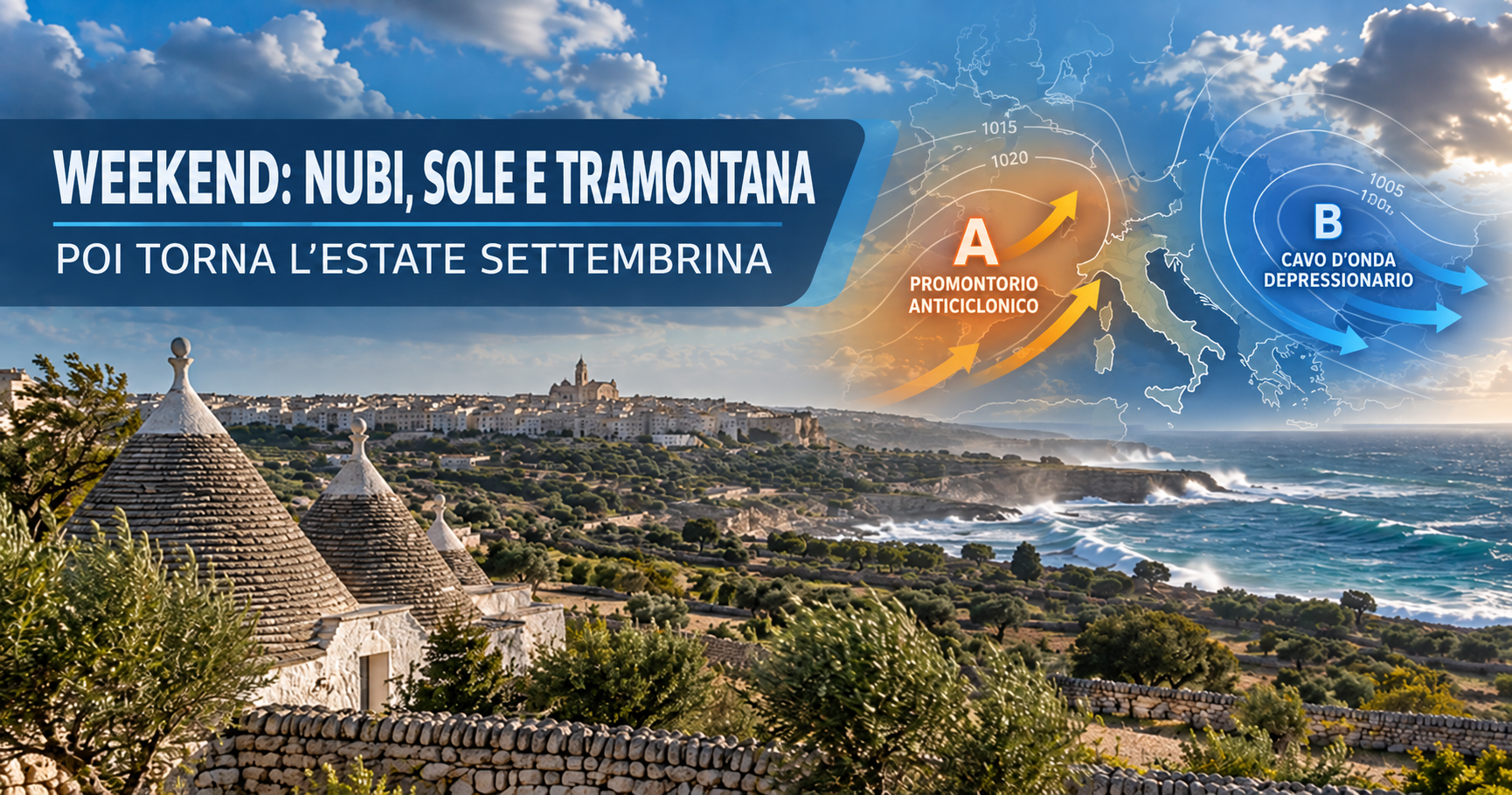 weekend tramontana nubi alta pressione