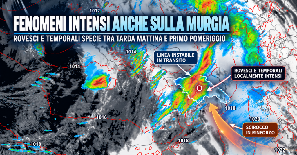 Meteo intenso sulla Murgia pugliese